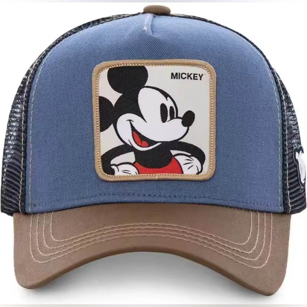 Mickey Mouse hat Trucker baseball hat Adjustable Snap back Cap Blue Black new
